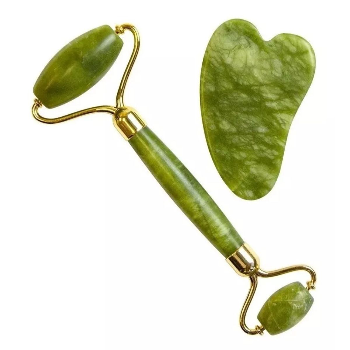 GENERICO - Rodillo Masajeador Facial De Jade Relajación