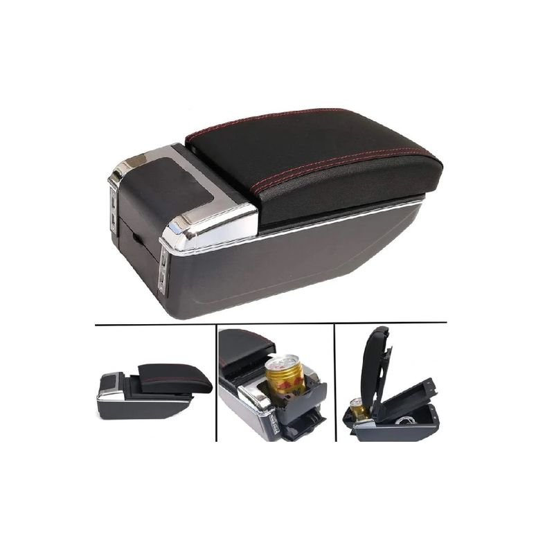 GENERICO - Portavaso Apoya Brazos Auto Universal Base Extensible Black