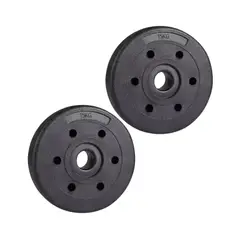 GENERICO - 2 Disco Negro Pvc 15 kg Preolimpico (30 kg)