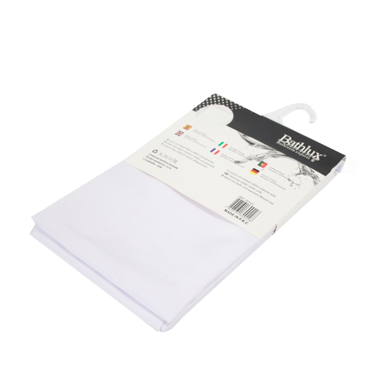 NEWTREE - Cortina de Baño Tela Blanca 180x180cm