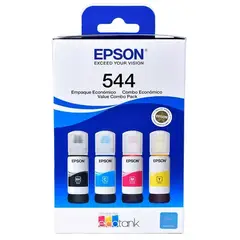 EPSON - Botellas de Tinta T544 65ml pág. 4.500 C-M-A-N T544520-4P