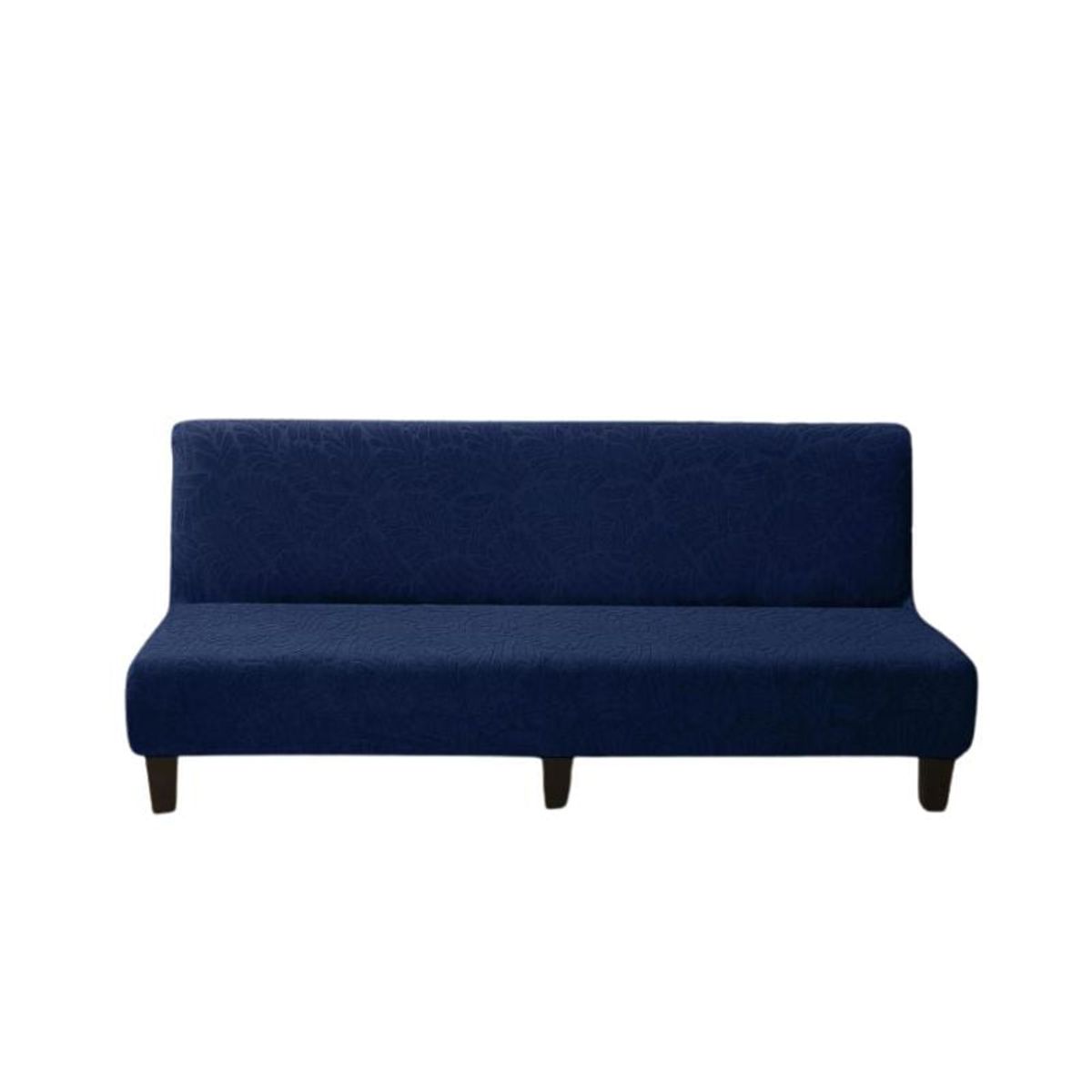 GENERICO - Funda Futones Elástica Texturizada 2 Cuerpos Azul Oscuro