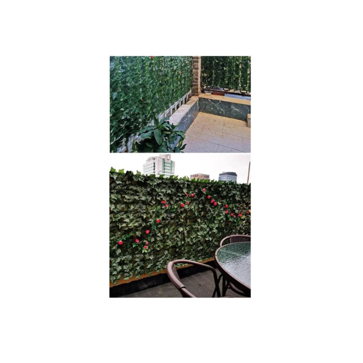 GENERICO - Malla Cerca De Hojas Planta Enredadera Artificial Jardín 1x3