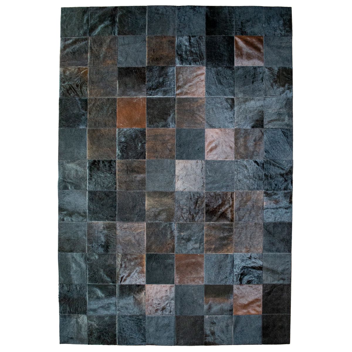 MOO HOGAR - Alfombra Cuero Natural 160 X 220Cm Diseño 20X20cm