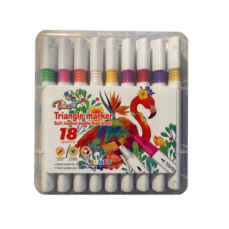 MOTARRO - Lapices marcadores doble punta - 18 colores