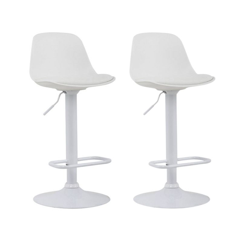 GENERICO - Pack 2 Taburete elegante altura regulable Moby - Blanco