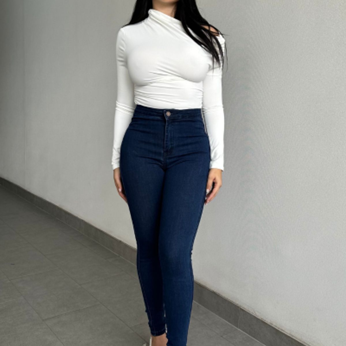 GENERICO - Jeans Skinny Tiro alto