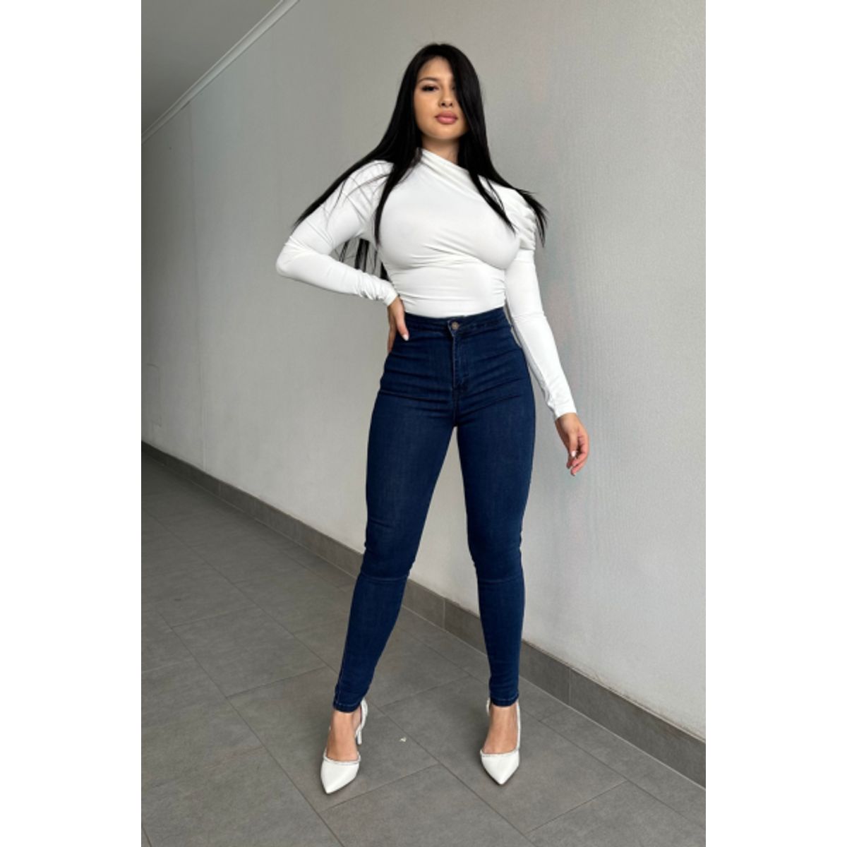 GENERICO - Jeans Skinny Tiro alto