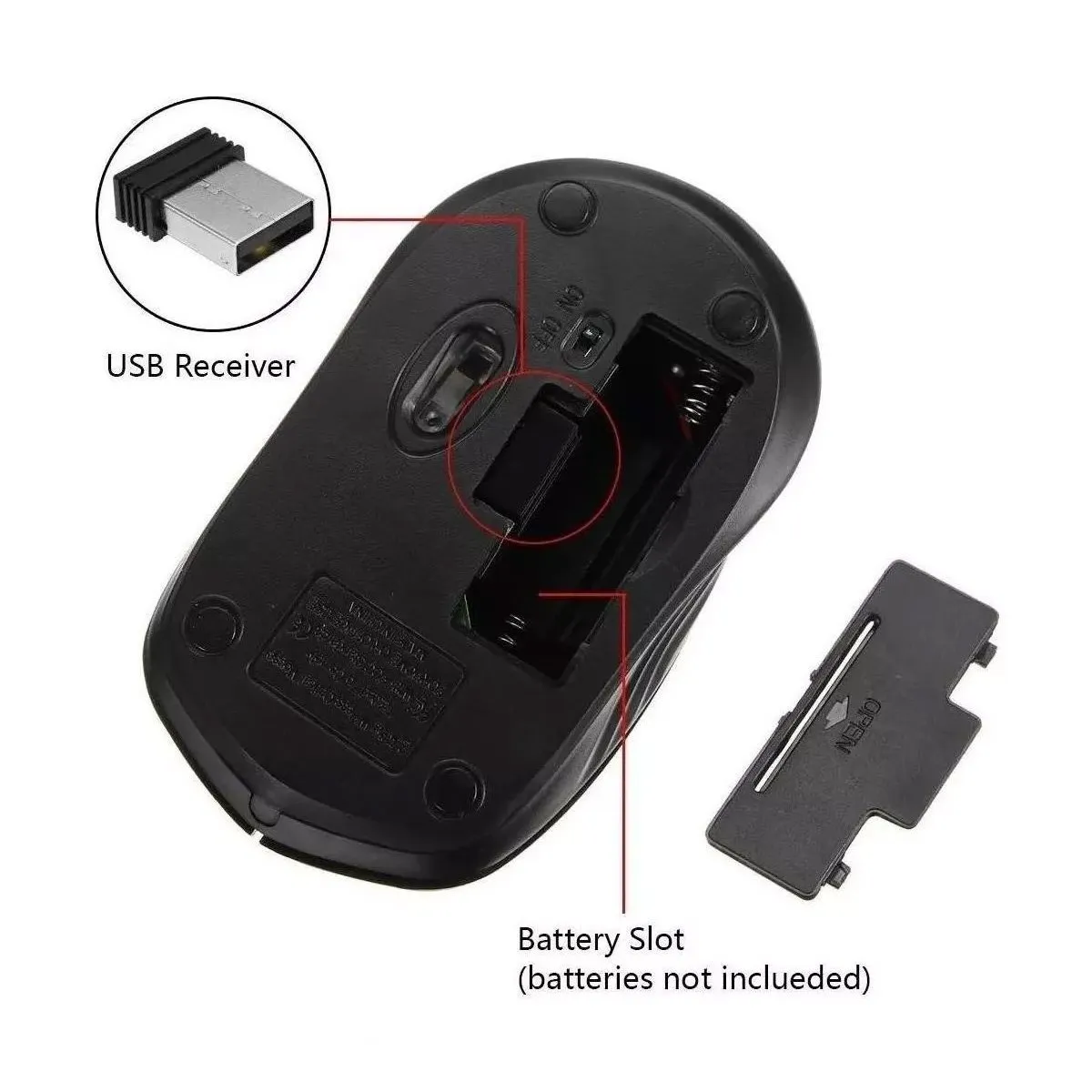 DM - Kit Teclado y mouse Inalámbrico DM-304 2.4 GHz Negro