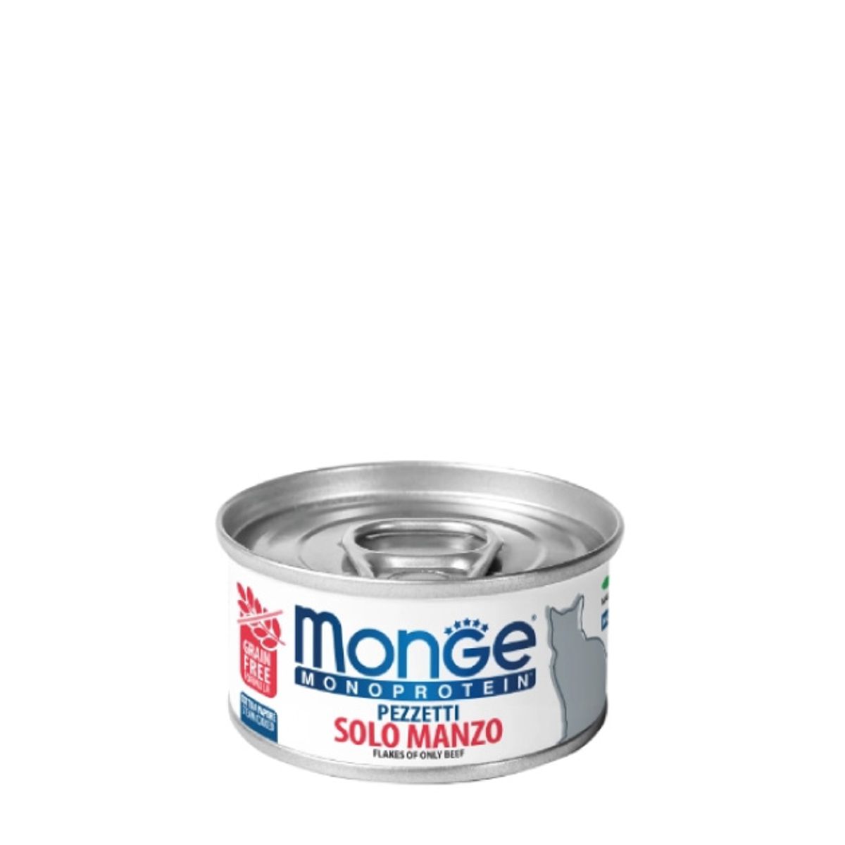 MONGE - Alimento Monge  Lata Flakes de Carne Para Gato, 80gr