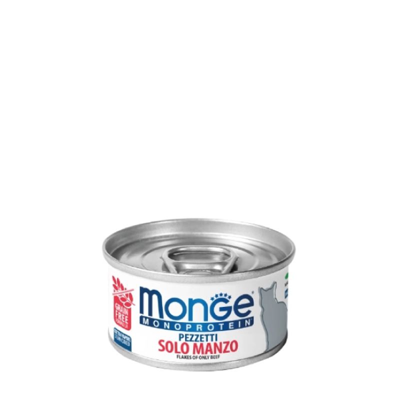 MONGE - Monge Alimento Premium Gato Lata Flakes de Carne 80gr