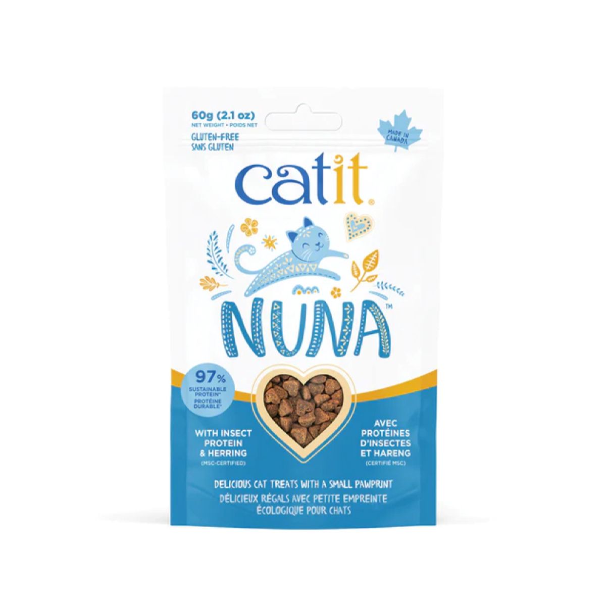 CATIT - Snack Catit Nuna Proteina de Insecto y Arenque Gato 60gr