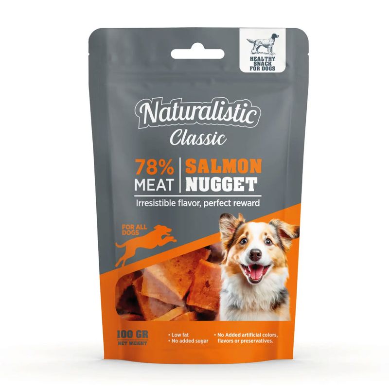 NATURALIST - Naturalistic Snack Premium Perro Salmon Nuggets 100gr