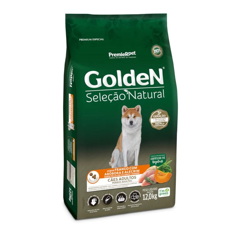 PREMIER - Golden Alimento Perro Sabor Pollo y Calabaza 12Kg