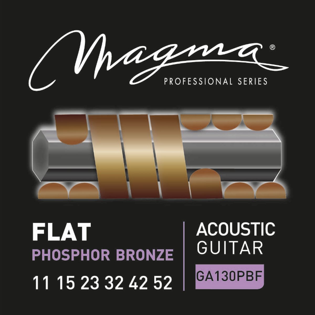 MAGMA - Set Cuerdas Guitarra Acustica Flat GA130PBF Magma
