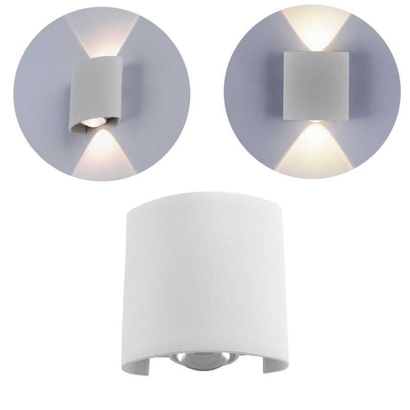 EDWINAYY - Lámpara De Pared De Luz Led Para Exteriores Con Luz Cálida