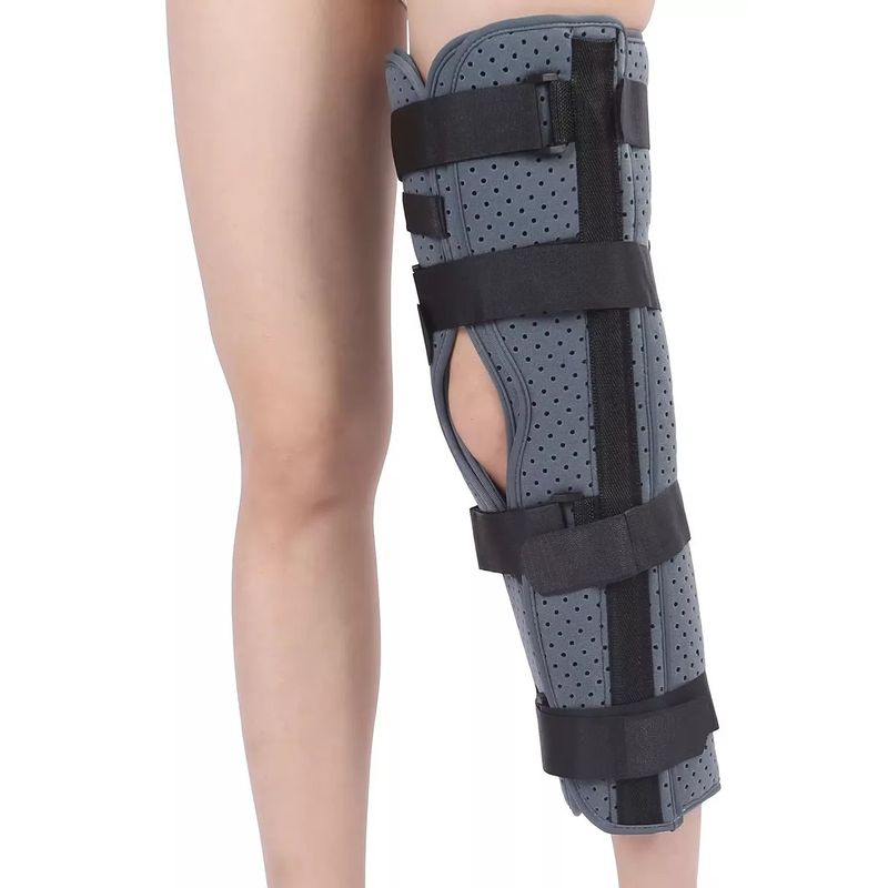 GENERICO - Inmovilizador De Rodilla Con Velcro Ajustable Largo Talla M