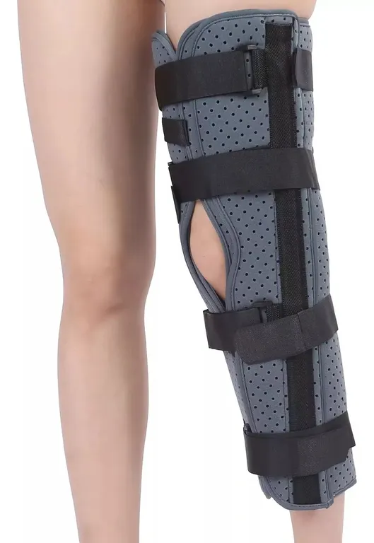 Inmovilizador De Rodilla Con Velcro Ajustable Largo Talla L