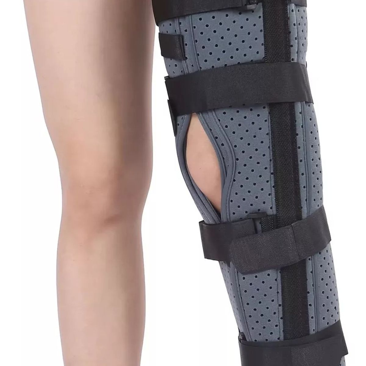 ONEDER - Inmovilizador De Rodilla Con Velcro Ajustable Largo Talla L