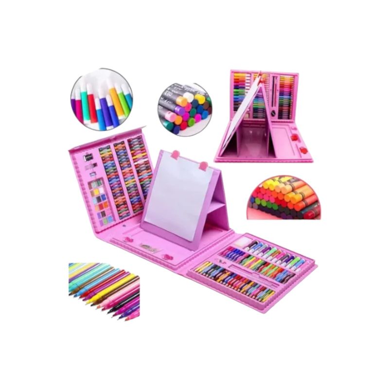 GENERICO - Set De Dibujo Portátil 208 Piezas De Arte Para Niños Kit