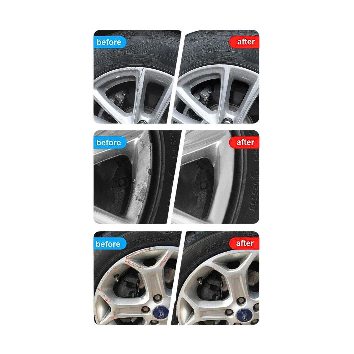 GENERICO - Kit Removedor De Rayones Para Llantas - Auto Camioneta Pack