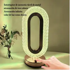 GENERICO - Lámpara De Escritorio Led De Cristal Acrílico Usb