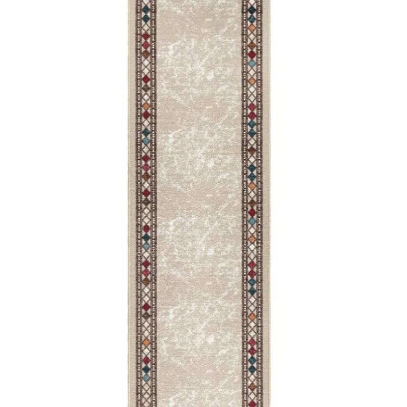 MROTTO - Alfombra Pasillo Beige 70 cm x 3 metros ANTIDESLIZANTE Sin Overlock
