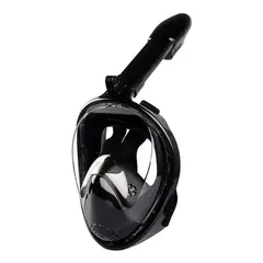 OFERTABKN - Máscara Snorkel Buceo Antiniebla Con Soporte Gopro Negro