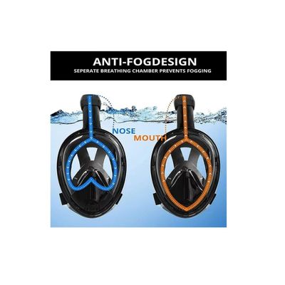 Imagen 2 del producto Máscara Snorkel Buceo Antiniebla Con Soporte Gopro Negro