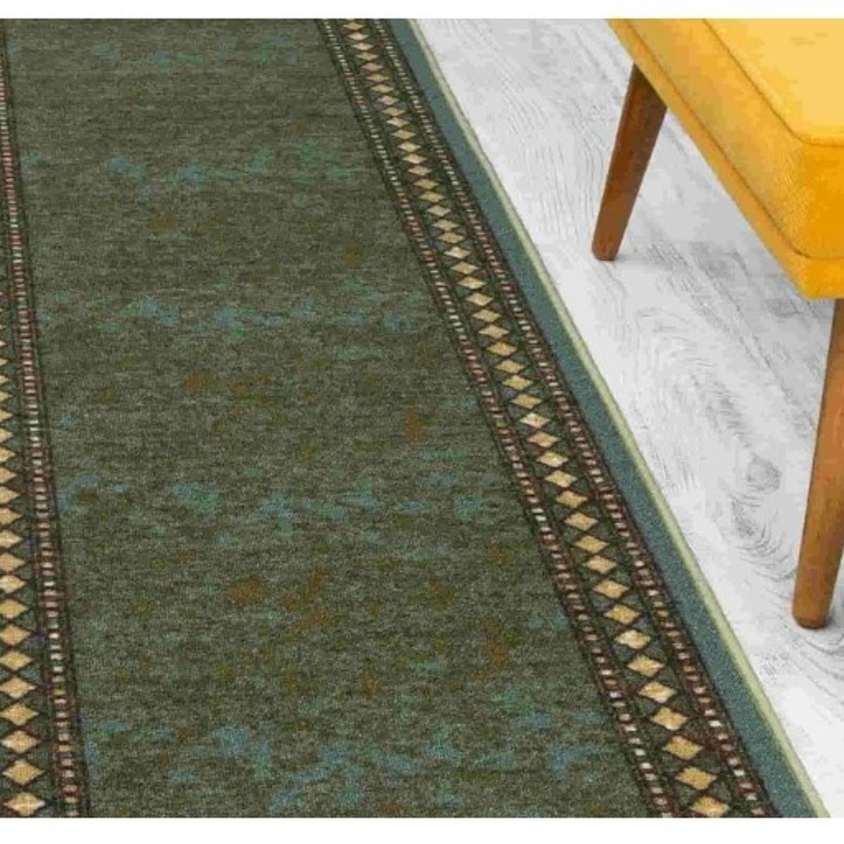 MROTTO - Alfombra Pasillo Verde 70 cm x 120 CM ANTIDESLIZANTE Sin Overlock