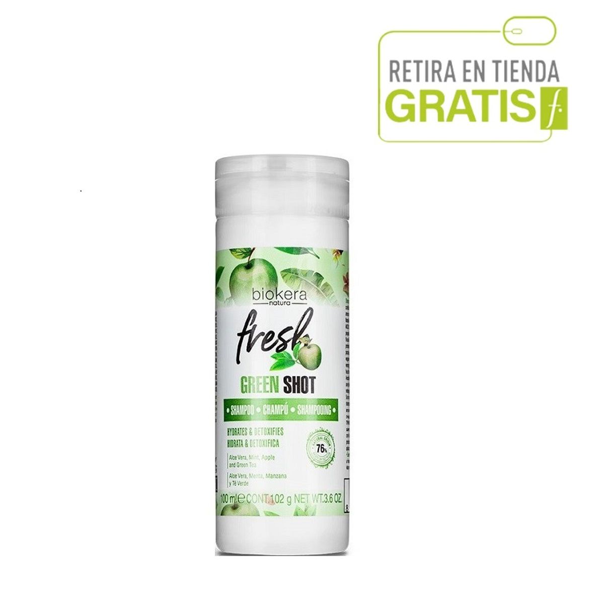 SALERM - Shampoo Green Shot Biokera Fresh 100 ml