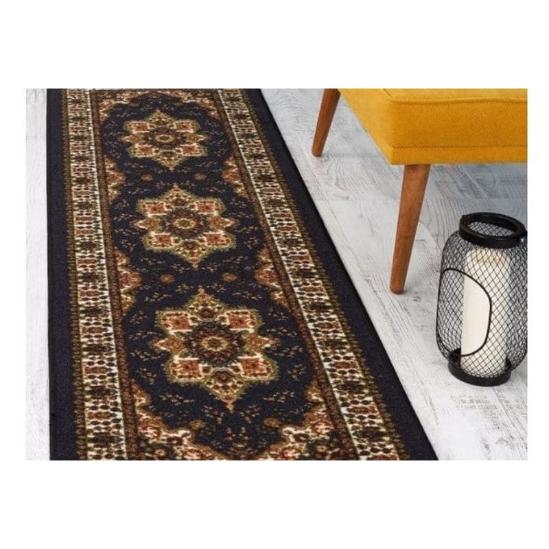 MROTTO - Alfombra Pasillo Negro 70 cm x 3 metros ANTIDESLIZANTE Sin Overlock