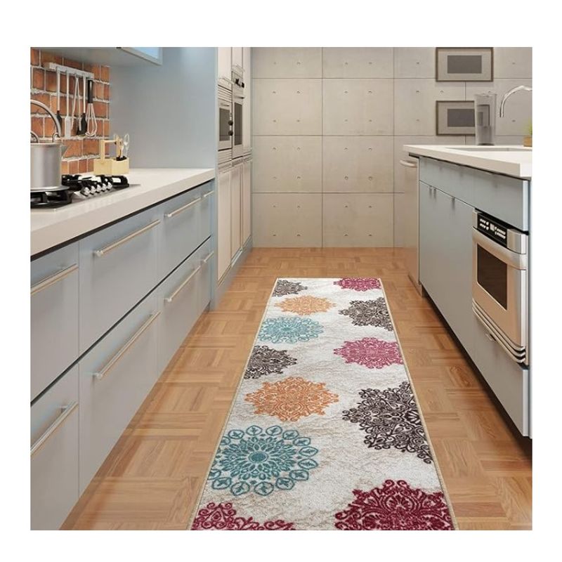 MROTTO - Alfombra Pasillo Beige 70 cm x 3 metros ANTIDESLIZANTE Sin Overlock