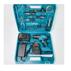 GENERICO - Taladro Inalámbrico Multifuncional 98V + 2 Baterias Con Herramientas