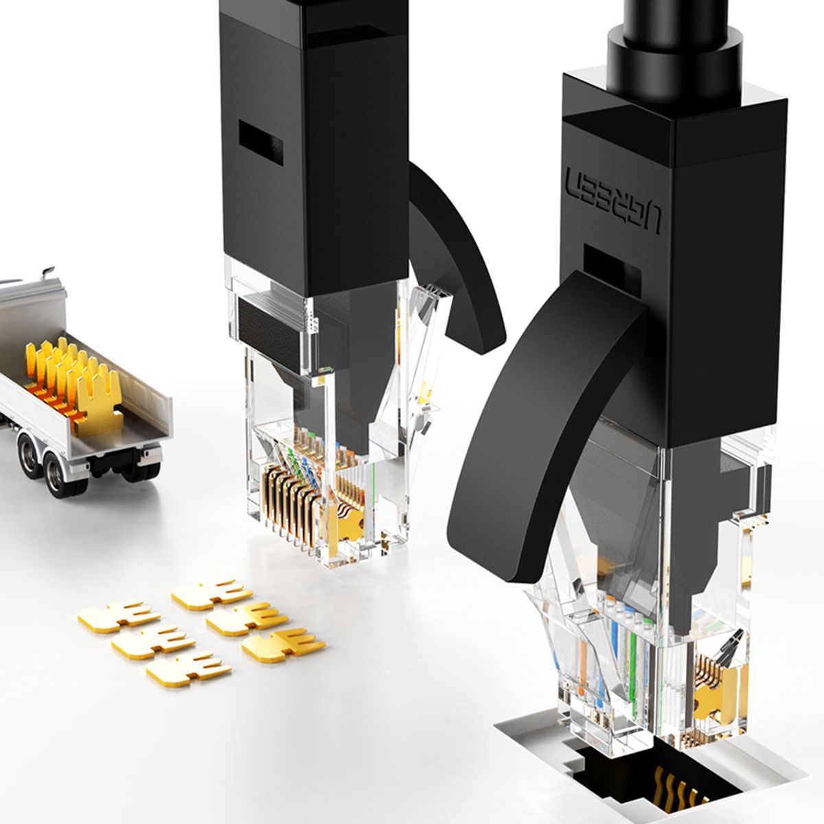 UGREEN - Cable de Red Cat6 de 15 Metros 1000Mbps Negro UGREEN NW102