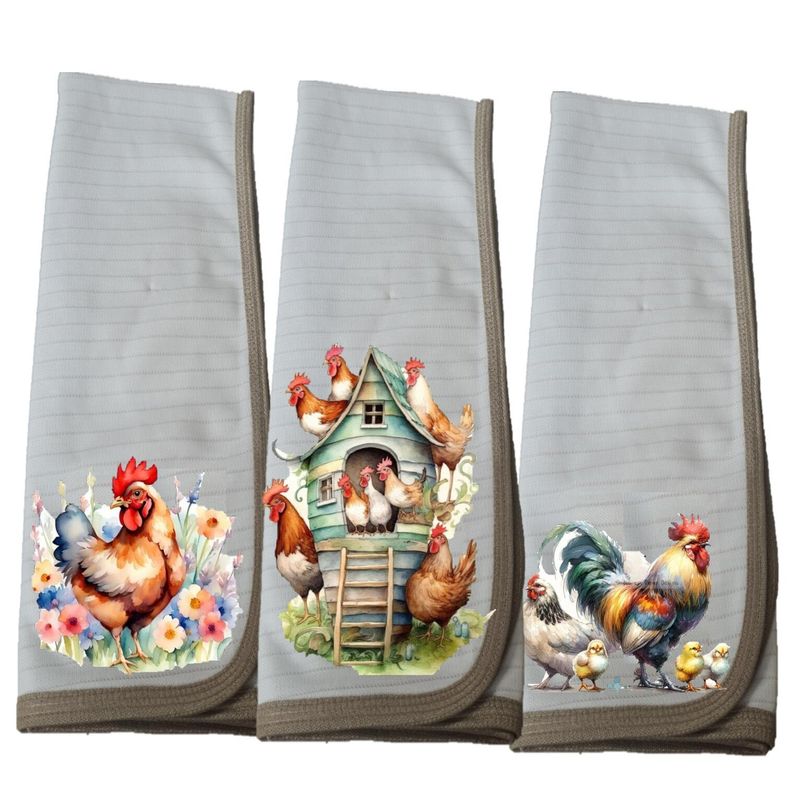 DCOBRE - Pack 3 Paños de Loza grueso con Cobre,GALLINA CASA