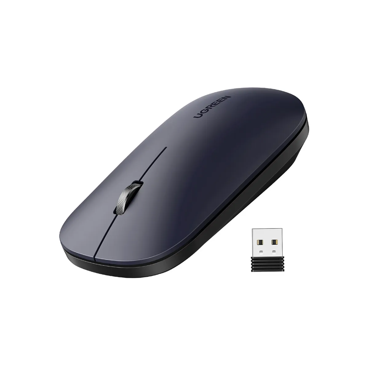 UGREEN - Mouse Inalámbrico Silencioso Ultra-Slim Gris Oscuro UGREEN MU001
