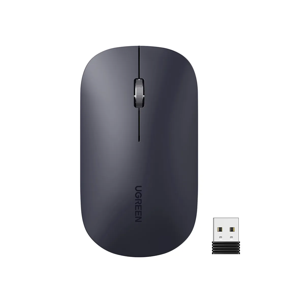 UGREEN - Mouse Inalámbrico Silencioso Ultra-Slim Gris Oscuro UGREEN MU001