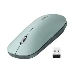 UGREEN - Mouse Inalámbrico Silencioso Ultra-Slim Verde Claro MU001