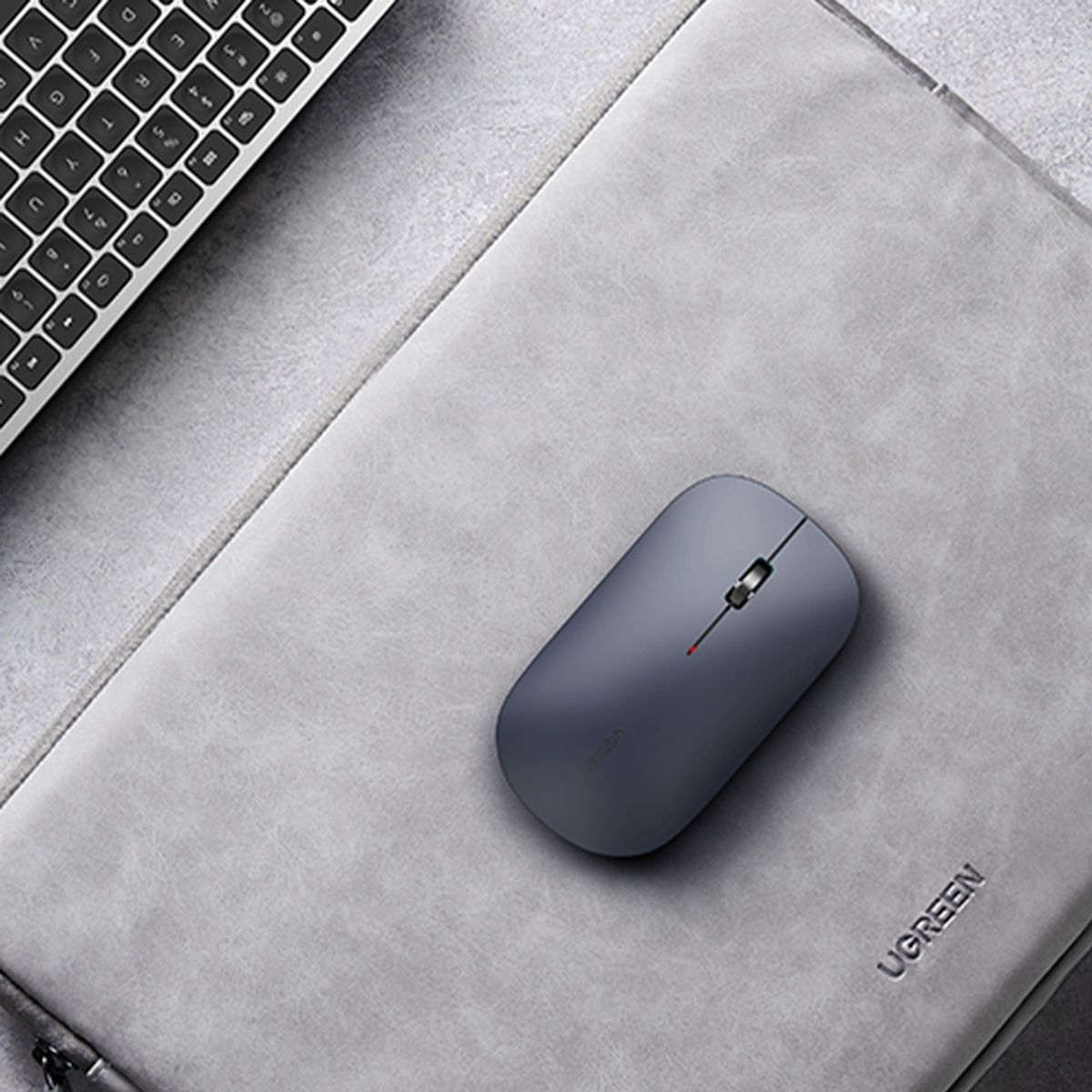 UGREEN - Mouse Inalámbrico Silencioso Ultra-Slim Gris Claro UGREEN MU001