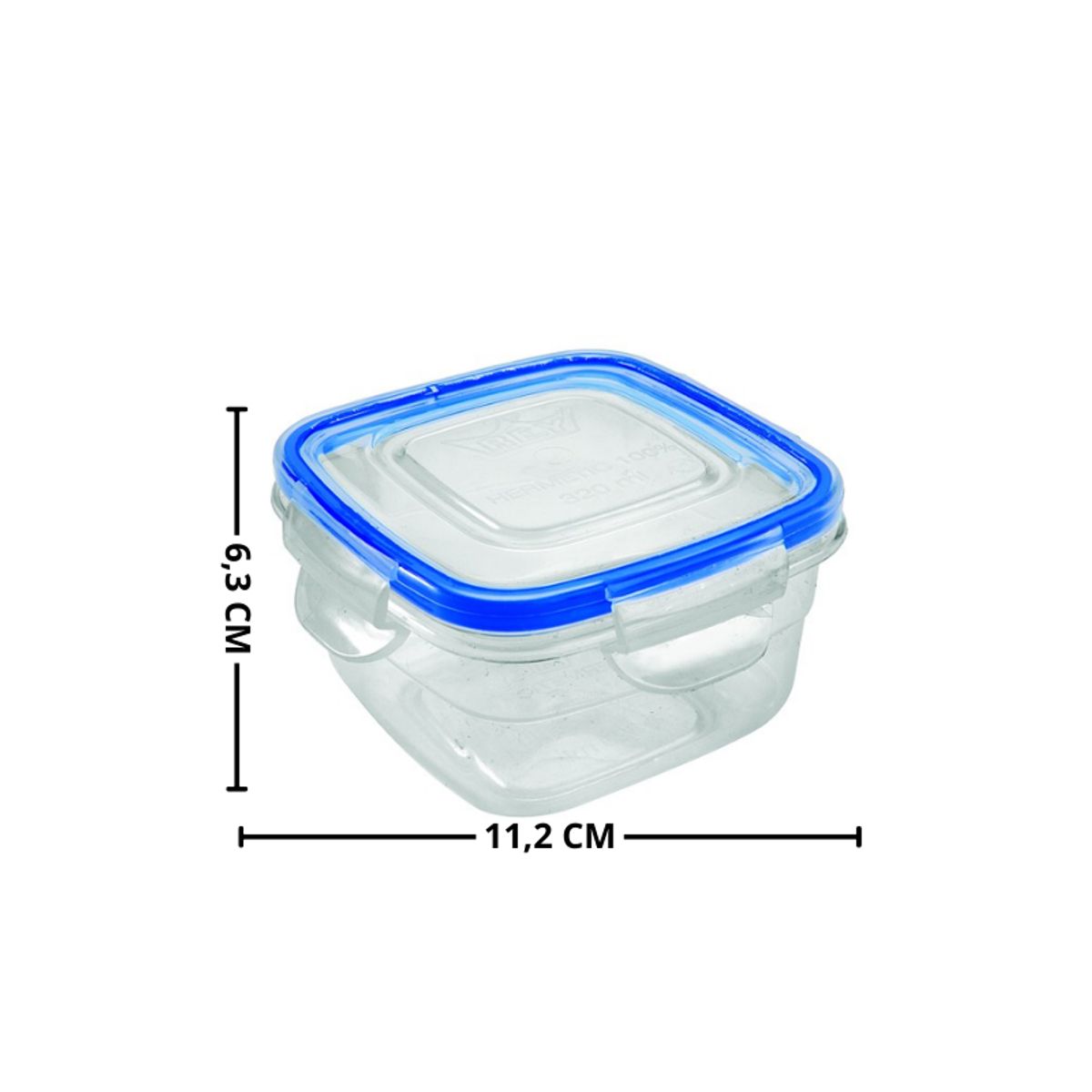 REYPLAST - Contenedor Hermetico Cuadrado 320 ML Reyplast_.