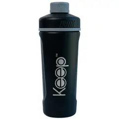 KEEP TITANIO - Botella Metálica Shaker Deportiva 950ml Keep Negro