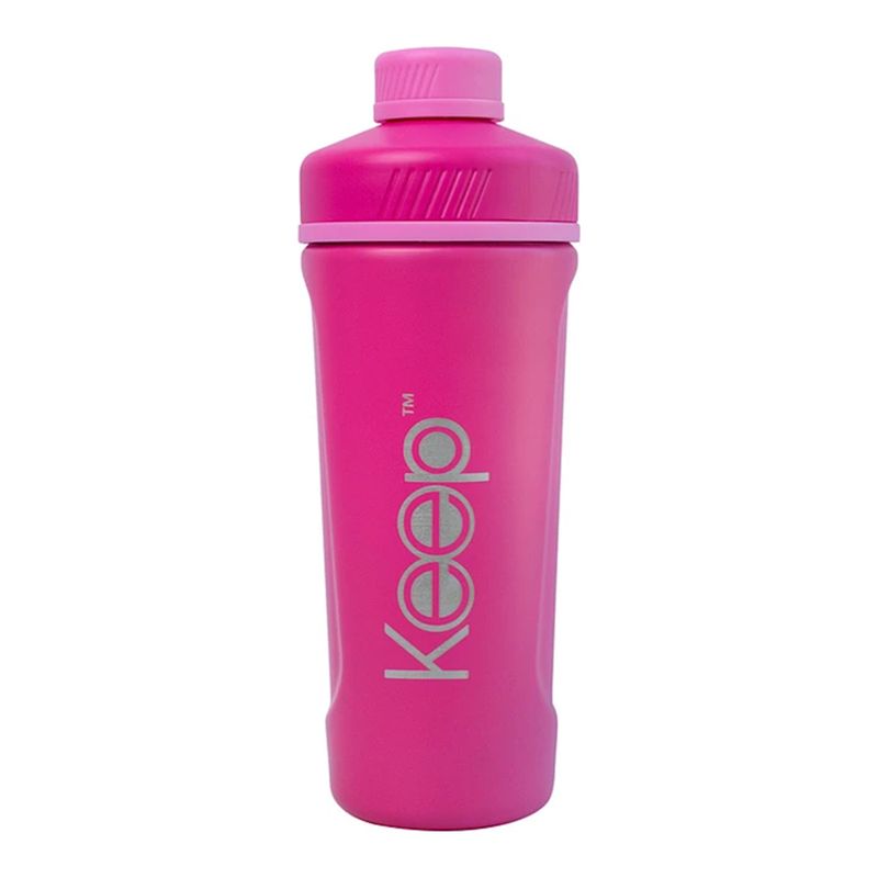 KEEP TITANIO - Botella Metálica Shaker Deportiva 950ml Keep Rosa