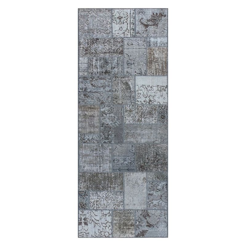 CONSORCIO PERSA - Alfombra Persa de Lana, Patchwork Estambul 2.40 x 0.80 mts.