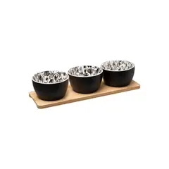 SECRET DE GOURMET - SET TABLA + 3 POSILLOS APERITIVO BLACK ED.
