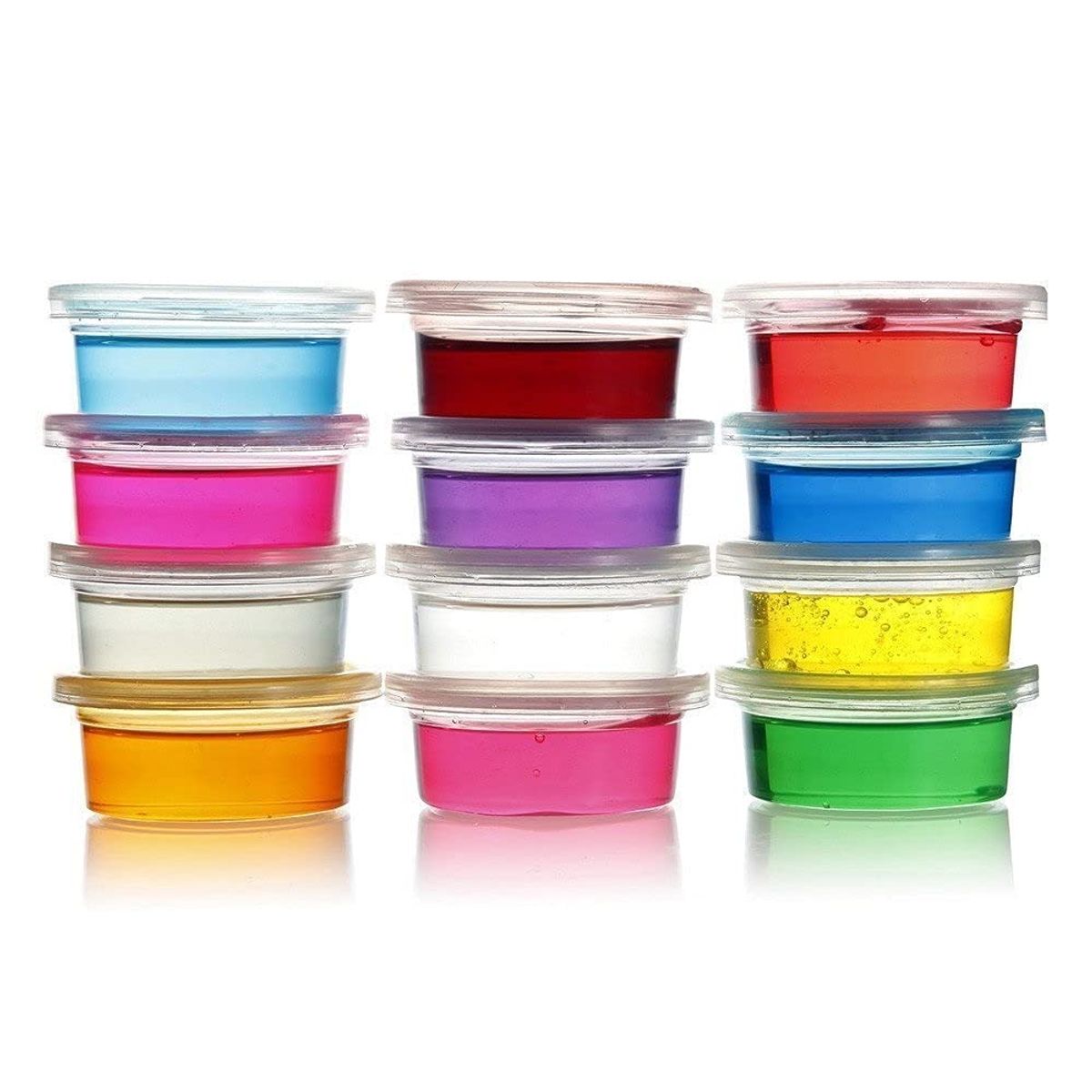GENERICO - Pack 12 Slime diversos colores para juegos y sorpresas
