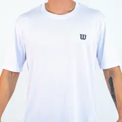 WILSON - Polera Hombre Mesh Poliester Blanca