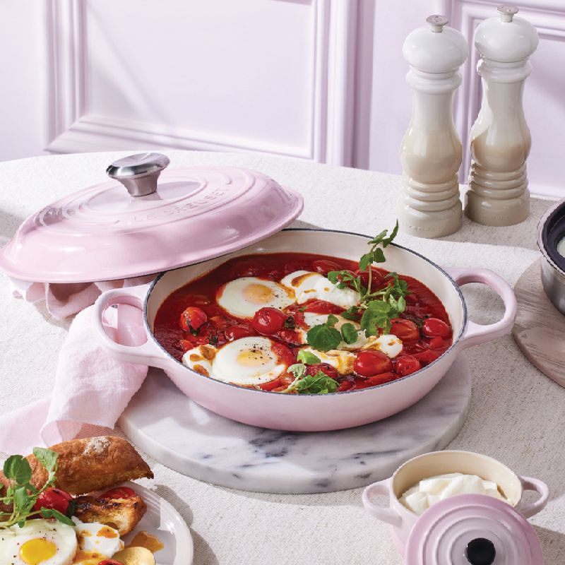 LE CREUSET - Cacerola Baja 26cm Shell Pink