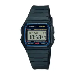CASIO - Reloj De Pulsera Original Retro F-91-1DG Negro