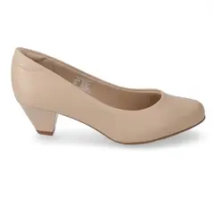 MODARE - Zapato Mujer Taco Cuadrado Beige